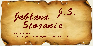 Jablana Stojanić vizit kartica